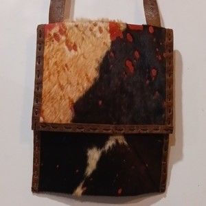 Crazie Daisie Amerika Cowhide Real Fur Western Leather Crossbody bag